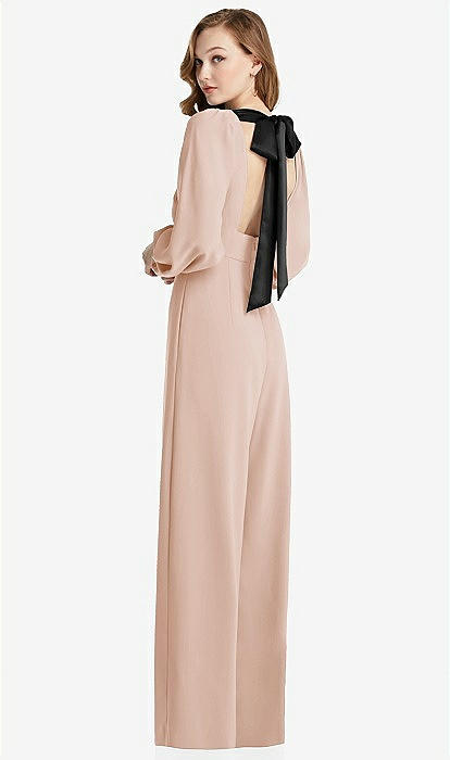 Junior Bridesmaid Tie-Back Chiffon Jumpsuit