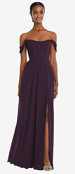 Eggplant purple bridesmaid store dresses