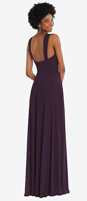 Eggplant purple 2024 bridesmaid dresses