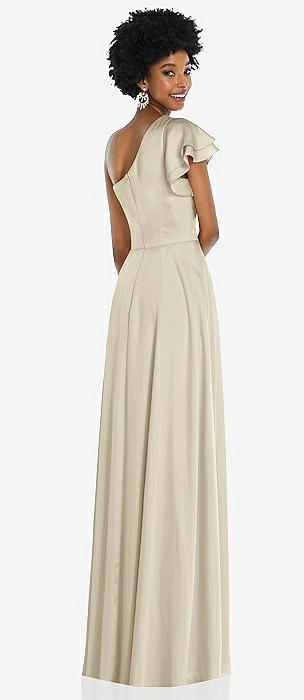 Flutter Sleeve Full Skirt Bridesmaid Dress