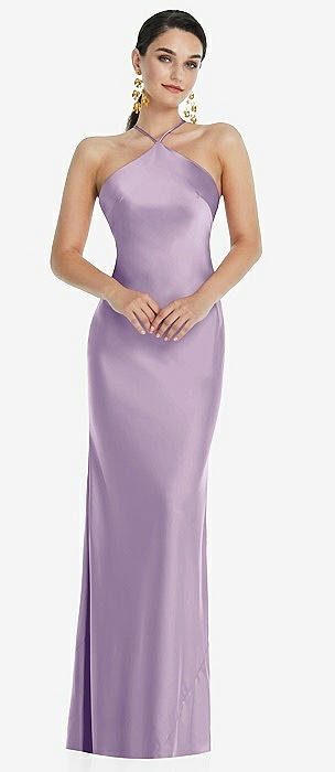 Diamond Halter Bias Maxi Slip Dress with Convertible Straps by Lovely  Bridesmaid LB041 in 30 colours