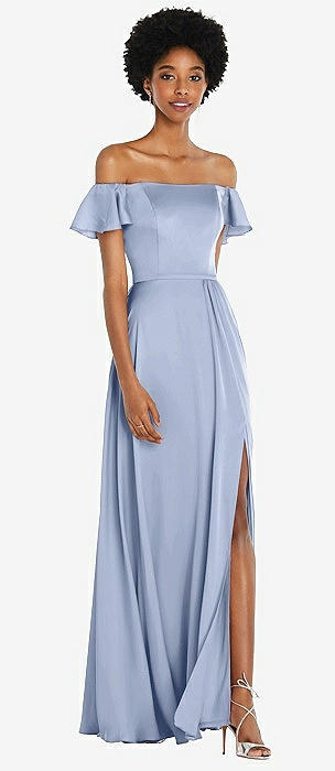 Sky Blue Straight Bridesmaid Dresses