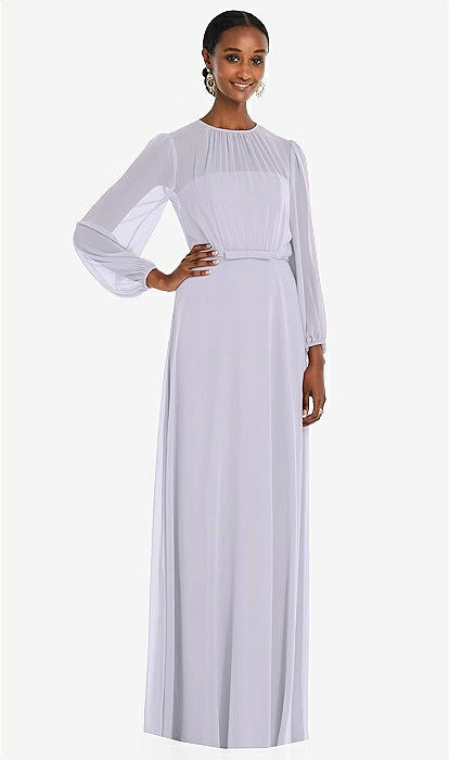 Tropical Printed Fit & Flare Georgette Maxi Dress With Belt | EST-VT-094 |  Cilory.com