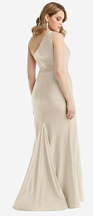 Cowl Neck Luxe Satin Bridesmaid Dress