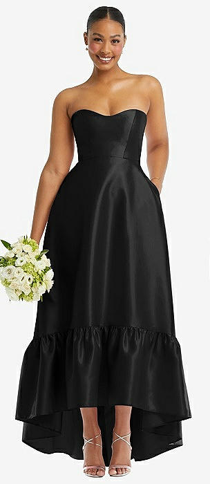 Alfred Sung Black High Low Bridesmaid Dresses