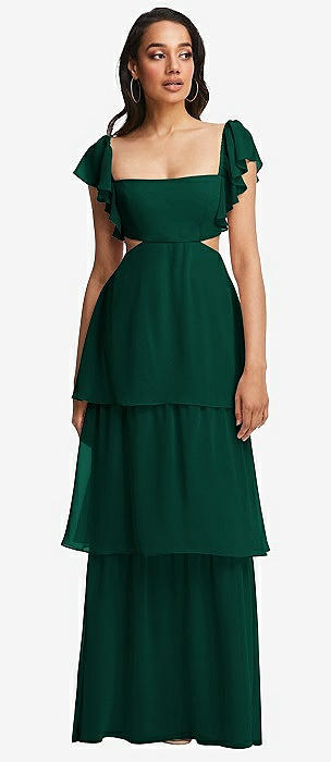 Daphne 3/4 Sleeve Dress - Forest Green