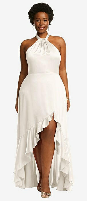 White Halter Dress
