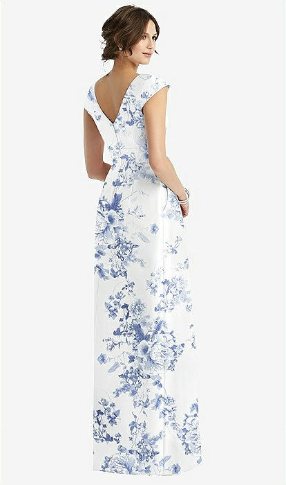 Dahlia Lilac Off the Shoulder Floral Satin Dress – Flower's Dress Boutique