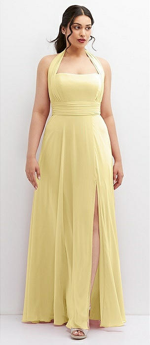 Pale yellow plus size clearance dress