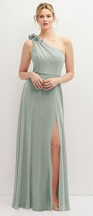 Willow Green One Shoulder Bridesmaid Dresses