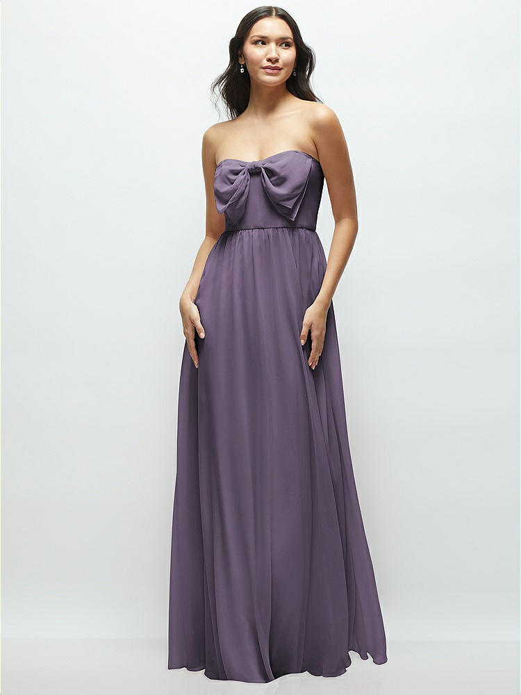 Draped Chiffon Grecian Column Gown with Convertible Straps by Dessy  Collection in terracotta size 10US(12AUS) colours