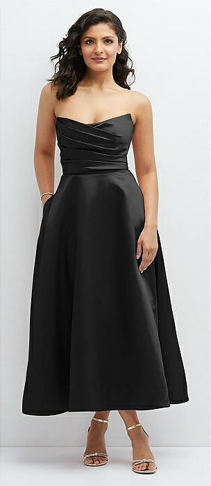 Black Strapless Dresses for Women
