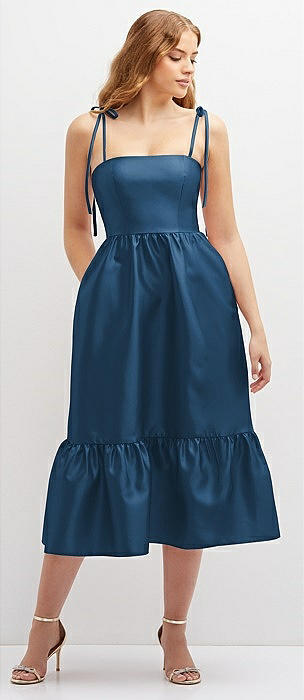 Dusk blue 2024 bridesmaid dress