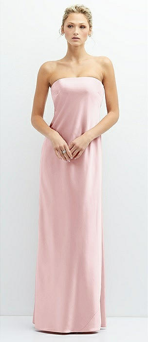 Lisse Strapless Side Gather Gown Maxi Dress - Pink