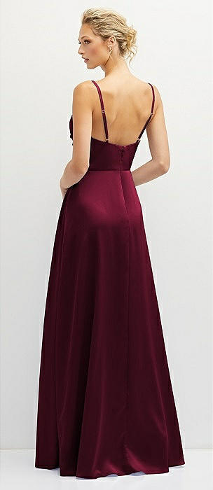 Halter Lace and Georgette Bridesmaid Dress