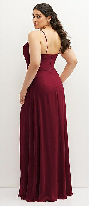 Burgundy Lux Chiffon Bridesmaid Dresses