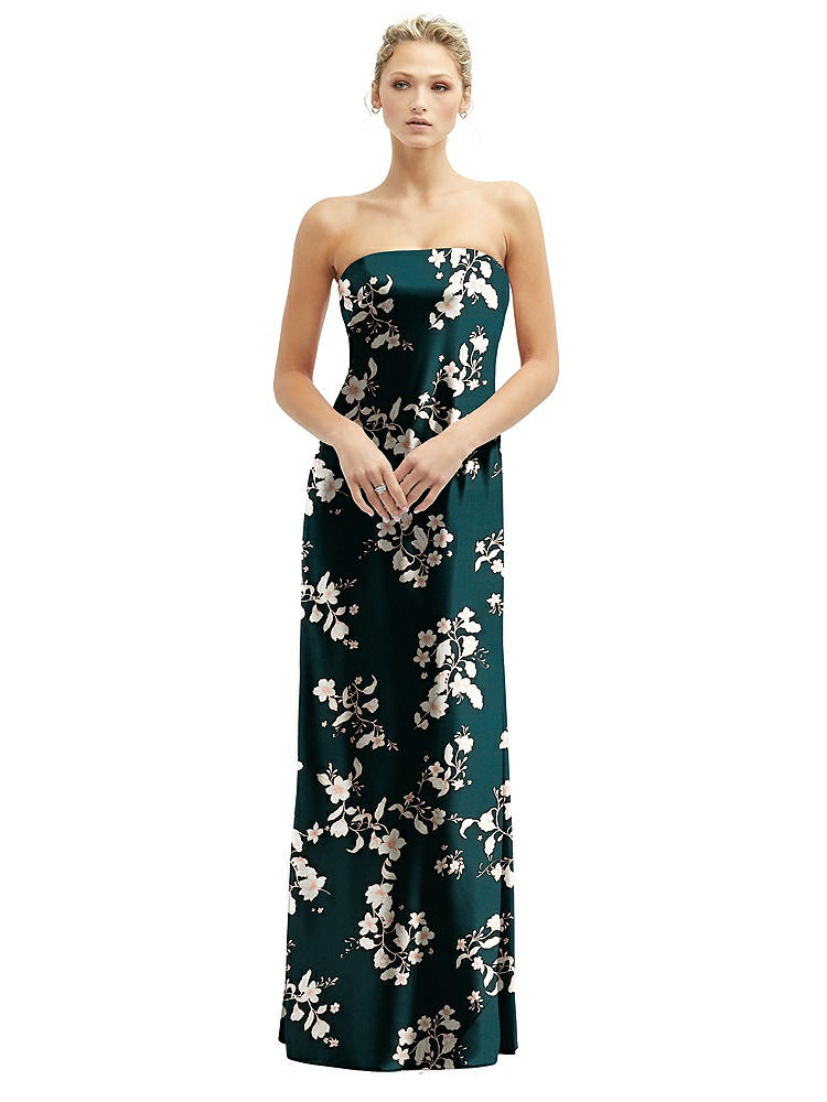 Floral Draped Bustier Maxi Dress - Luxe Floral Dresses and Luxe Party  Dresses