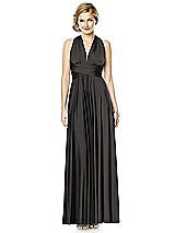  Multiway Wrap Satin Bridesmaid Dress Strapless with Slit  Convertible Floor Length Maxi Formal Aline Dress JS30218 Black : Clothing,  Shoes & Jewelry
