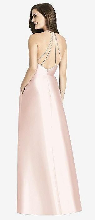 Miss Blush Backless High Halter Neck Formal Prom Dress - Blush Boutique