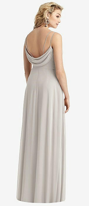 David's bridal long mesh with hot sale cowl back