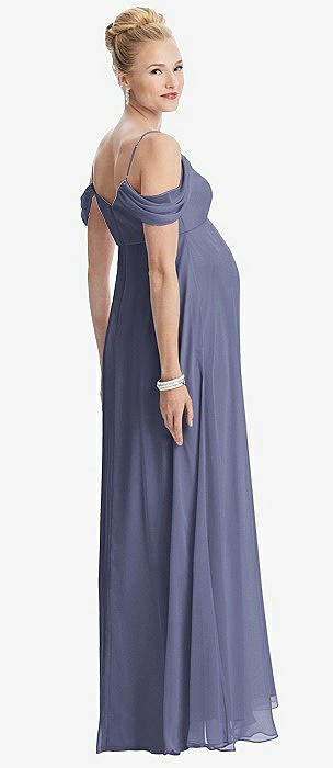 French Blue maternity and feeding dress