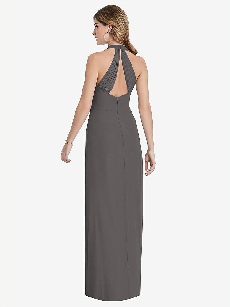 PLUNGE NECK HALTER BACKLESS GOWN WITH FRONT SLIT TH110 By Thread  Bridesmaids in 29 colors  Buy Online PLUNGE NECK HALTER BACKLESS  bridesmaid Dresses Australia - Fashionably Yours Bridal & Formal Sydney