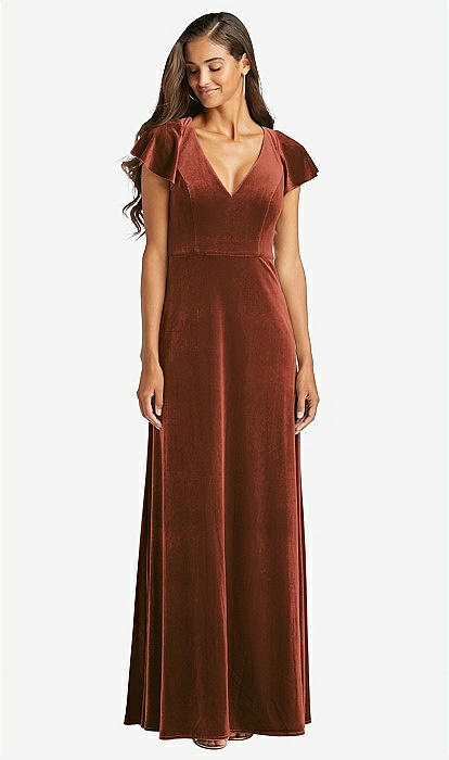 Night of Elegance Burgundy Velvet Sleeveless Maxi Dress