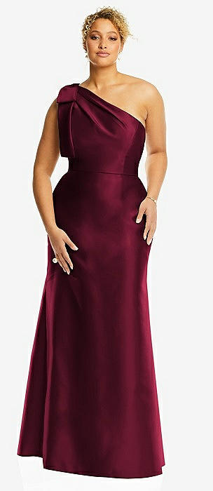 Elegant Wine Red Dress Woman Solid Color Bow Square Collar Short Sleeve  Long A-line Skirt Temperament Evening Gown M359 - AliExpress