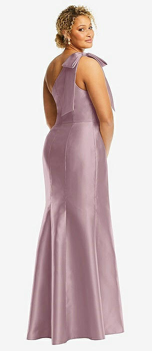 Dusty rose modest lace bridesmaid dresses elbow sleeves - ShopperBoard