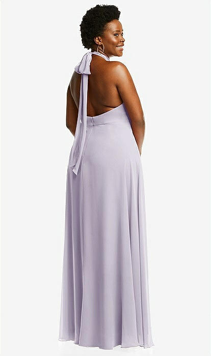 2023 New Slim Long Dress Sexy Halter Neck Hollow Double Slit Dress