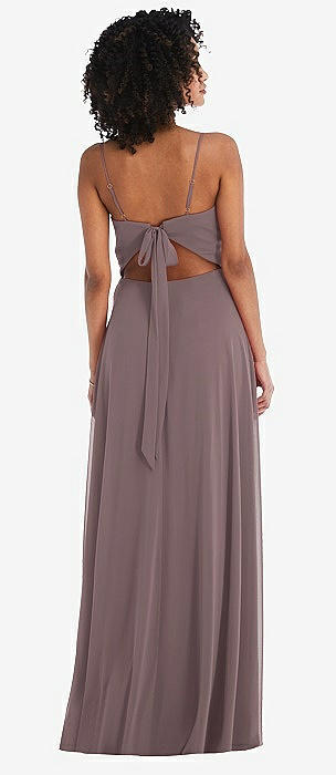 French Truffle V Neck Bridesmaid Dresses