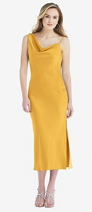 Yellow Midi Bridesmaid Dresses