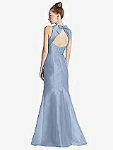 Front View Thumbnail - Cloudy Bateau Neck Open-Back Maxi Dress with Bow Detail