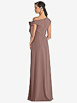 Rear View Thumbnail - Sienna Off-the-Shoulder Tie Detail Maxi Dress with Front Slit