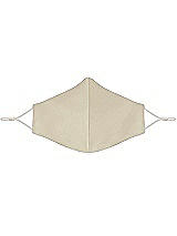 Front View Thumbnail - Champagne Satin Twill Reusable Face Mask