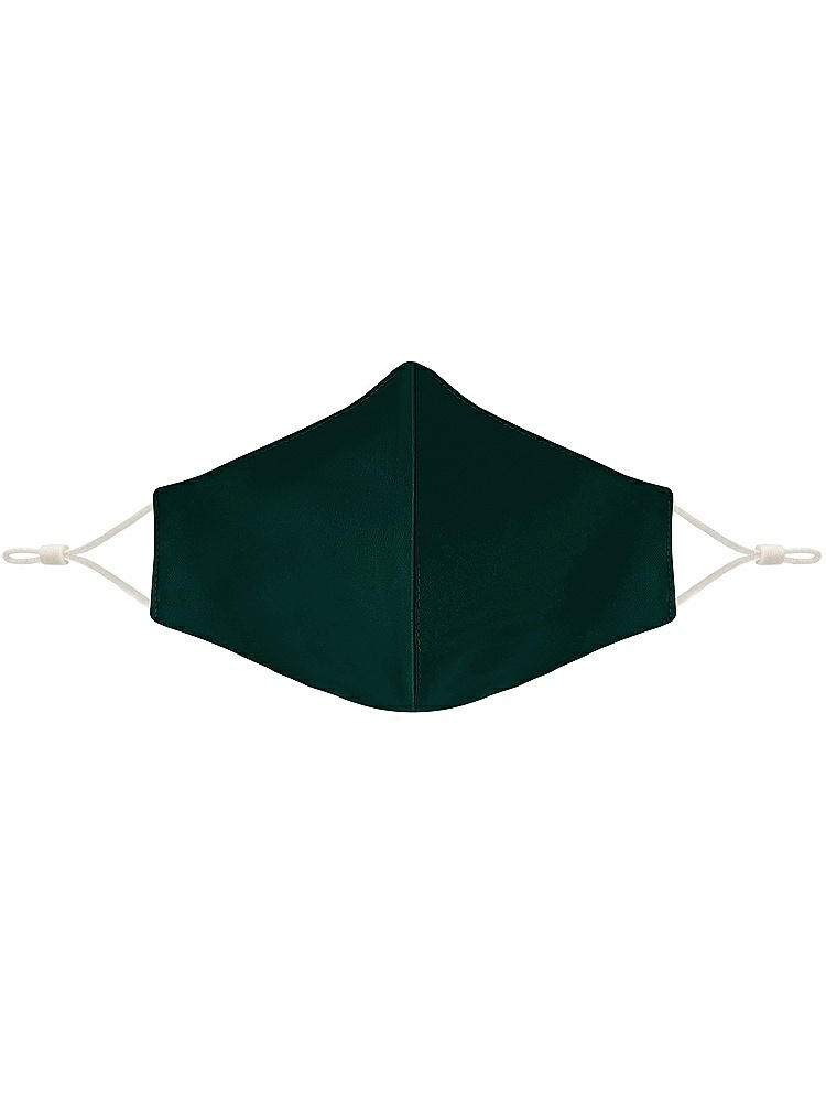 Front View - Evergreen Satin Twill Reusable Face Mask