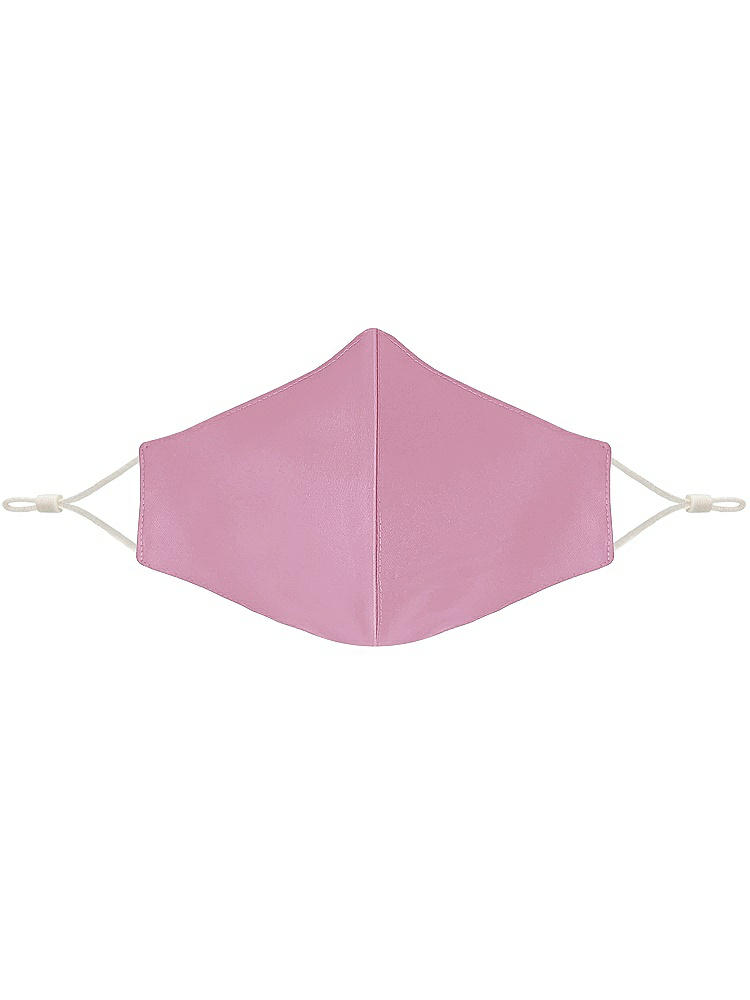 Front View - Powder Pink Satin Twill Reusable Face Mask