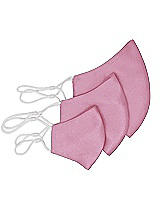 Rear View Thumbnail - Powder Pink Satin Twill Reusable Face Mask