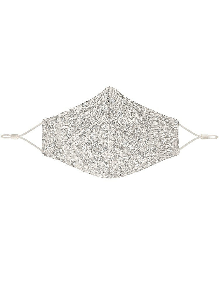 Front View - Oyster Rococo Lace Reusable Face Mask