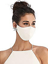 Alt View 2 Thumbnail - Ivory Soft Jersey Reusable Face Mask