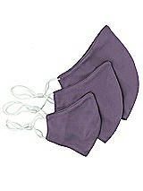 Rear View Thumbnail - Lavender Soft Jersey Reusable Face Mask