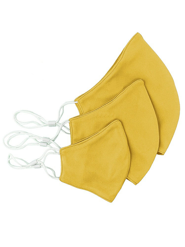 Back View - Marigold Soft Jersey Reusable Face Mask