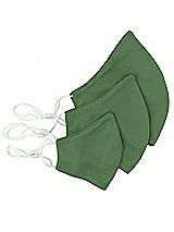 Rear View Thumbnail - Vineyard Green Soft Jersey Reusable Face Mask