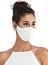Alt View 2 Thumbnail - White Soft Jersey Reusable Face Mask