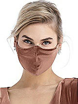 Alt View 2 Thumbnail - Tawny Rose Lux Velvet Reusable Face Mask