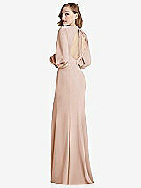 Front View Thumbnail - Cameo Long Puff Sleeve Maxi Dress with Cutout Tie-Back