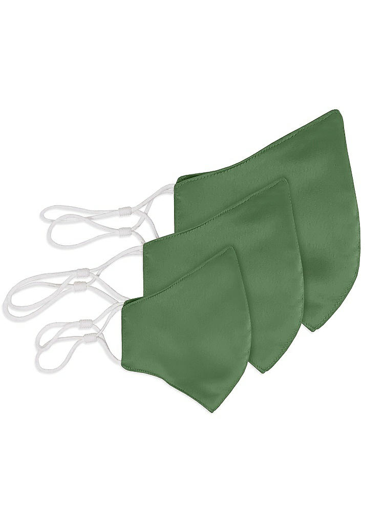 Back View - Vineyard Green Lux Charmeuse Reusable Face Mask