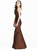 Side View Thumbnail - Cognac Bella Bridesmaids Dress BB137
