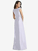 Rear View Thumbnail - Silver Dove Off-the-Shoulder Draped Wrap Maxi Dress with Pockets