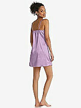 Rear View Thumbnail - Wood Violet Mini Stretch Satin Slip with Adjustable Straps - Kyle